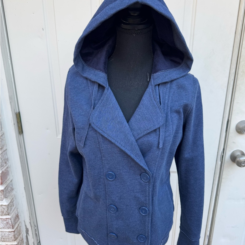 SJB Active, Navy, Double-Breasted, Hoodie, Size Medium